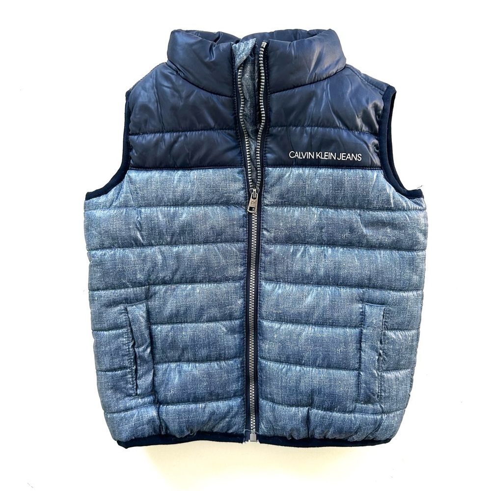Calvin Klein Jeans Toddler Boy Blue Winter Puffer Vest - Picture 6 of 6